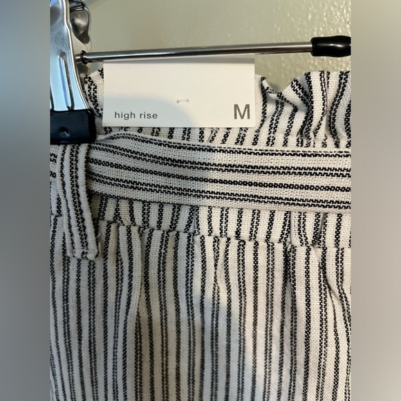 Maurice’s Womens High Rise Paper Bag Belted Linen Bland Pants Pockets M NWT - Picture 8 of 13